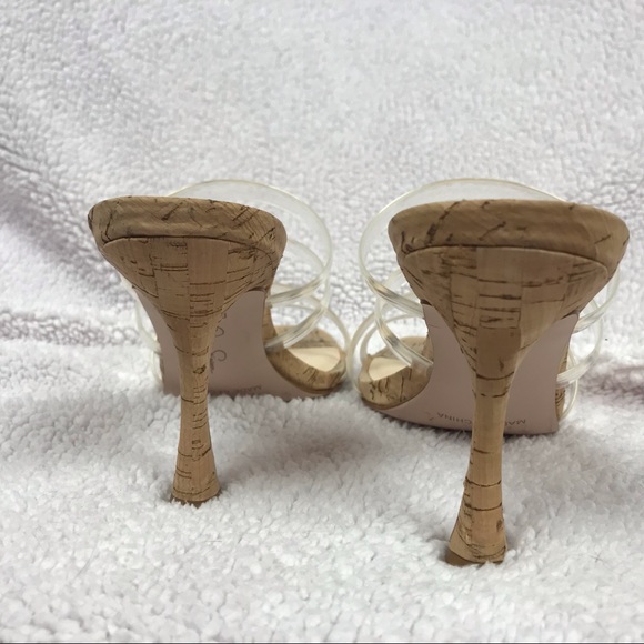 Jessica Simpson cork heels mules transparent upper - Picture 6 of 15